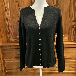 NWT EURO-X black silver sweater sz L